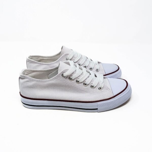 Lona Niño Blanca con Cordones - Lona Niño Cordones Elásticos