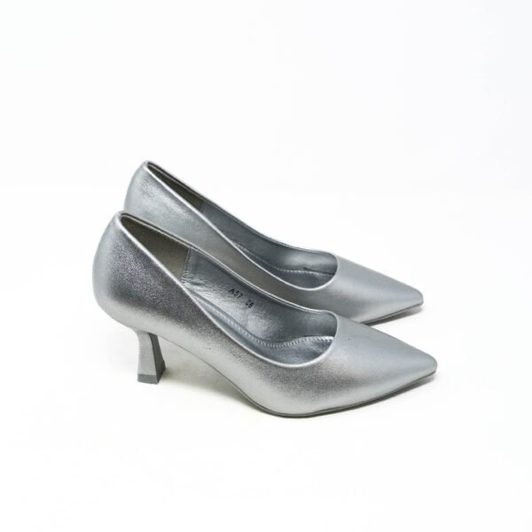 Zapato de Tacón Mujer - Zapato de Vestir Mujer Plateado