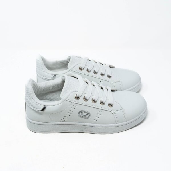 Zapatillas Deportivas de Niña Ultraligeras- Blanco con Cordón