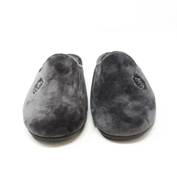 Natalia Gil- Zapatillas de Casa Hombre Invierno Abiertas- Gris con Bor