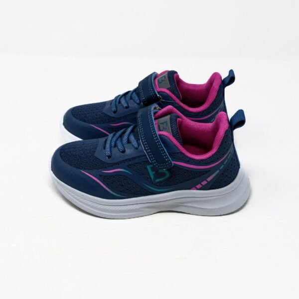 Demax- Zapatillas Deportivas de Niña Ultraligeras- Azul con Detalles e