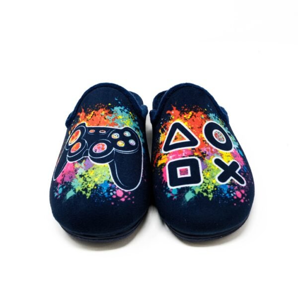 Alcalde- Zapatillas de Casa Niño Invierno Abiertas- Azul Marino con Bo