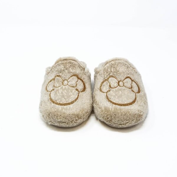 Natalia Gil- Zapatillas de Casa Niña Invierno Abiertas- Beige con Bord