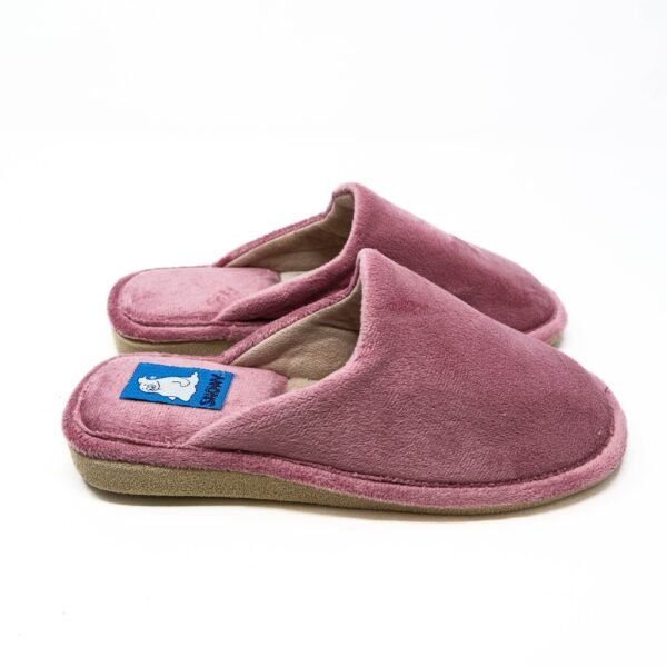 Snowy- Zapatillas de Casa Mujer Invierno Abiertas- Rosa Malva- Suela E